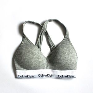 Calvin Klein Gray Modern Cotton Padded Bralette